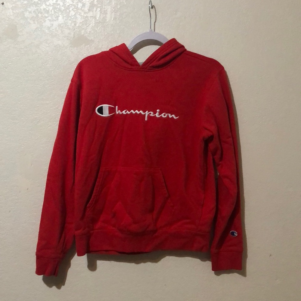 Red Champion Hoodie
